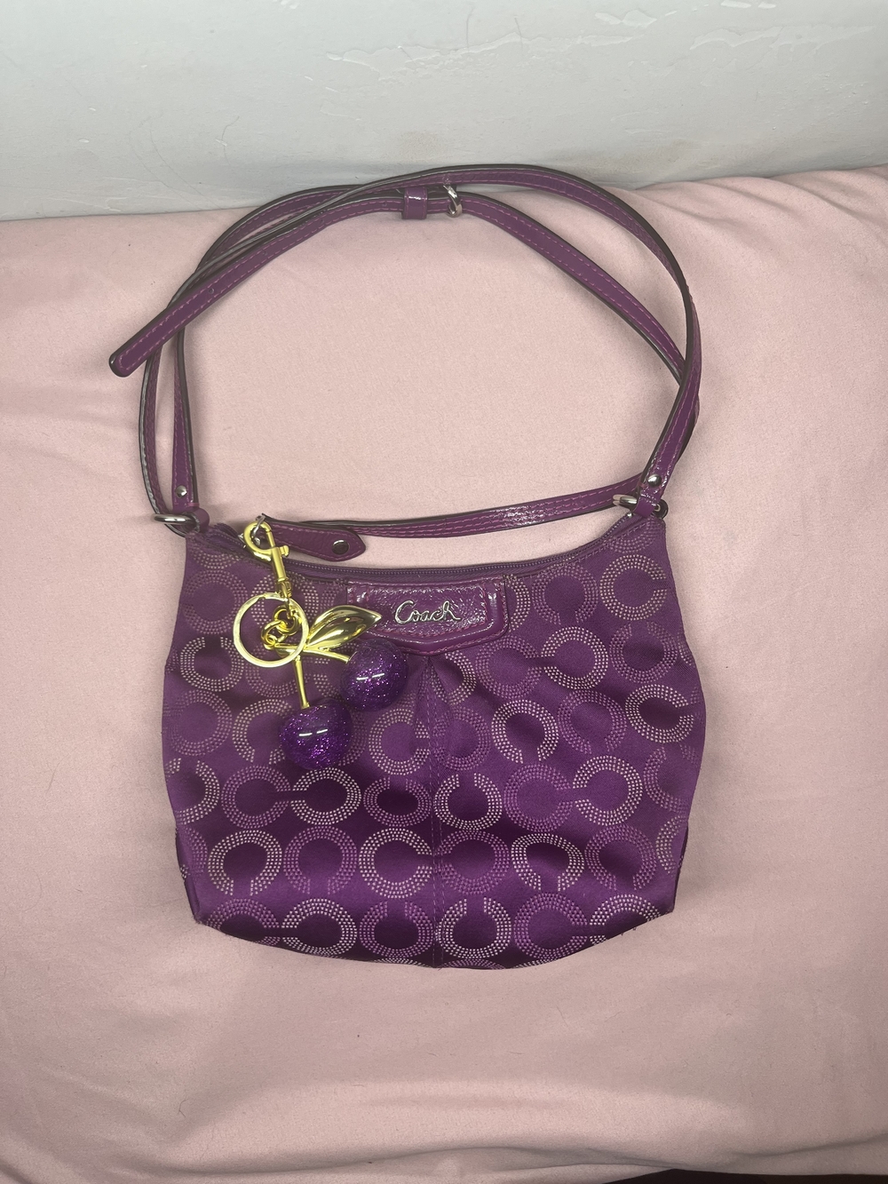 Coach Purple Signature C Crossbody - Picture 2 of 4